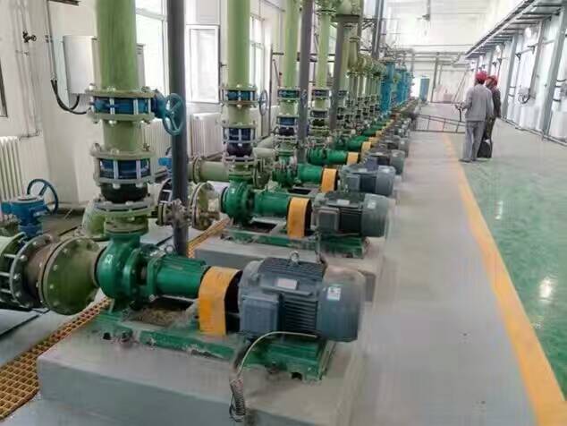 江西贛州客戶IHF襯氟離心泵使用現場